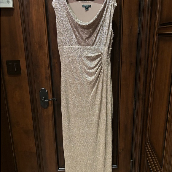 Lauren Ralph Lauren Dresses & Skirts - Lauren Ralph Lauren Shimmering Gold Maxi Dress